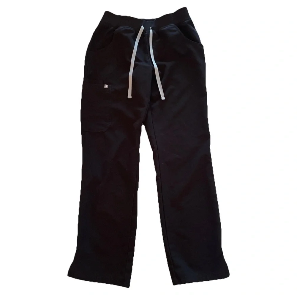 FIGS Black Scrub Set Small Casma Top/Small Kade Cargo Bottoms Pants Women’s - Picture 10 of 16